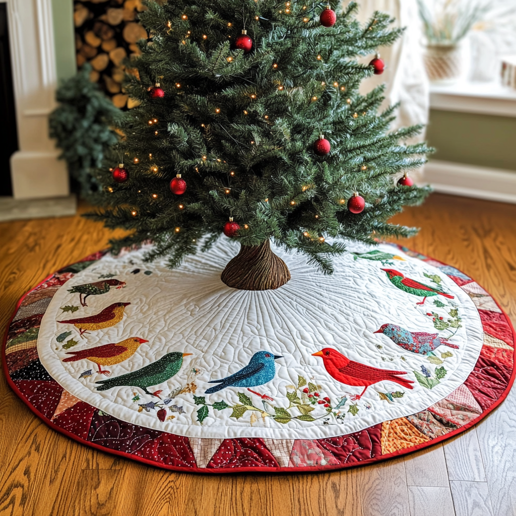 Bird DAI040924162 Quilted Tree Skirt