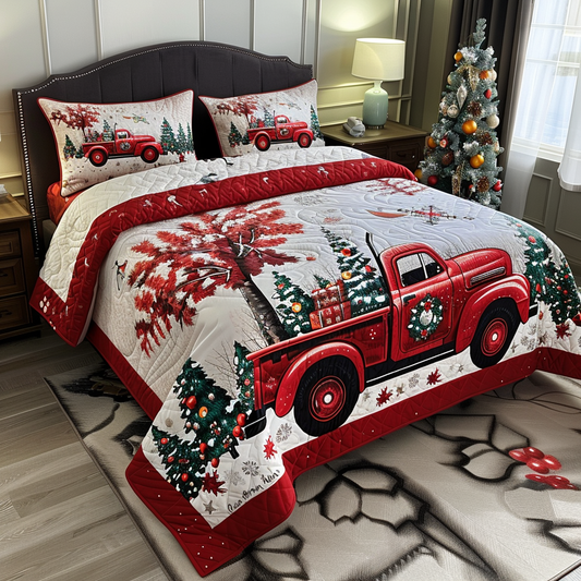 Christmas Truck TAI170724089 Quilt Bedding Set