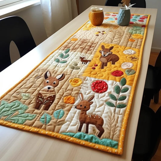 Deer TAI261223144 Quilted Table Runner