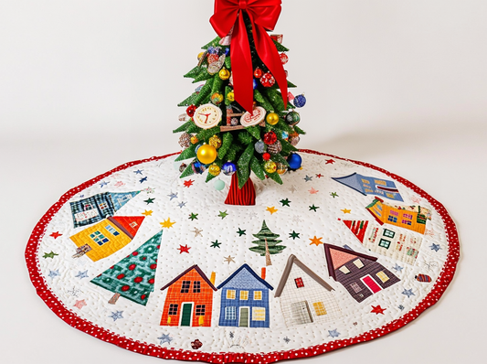 Christmas Houses DAI040924097 Quilted Tree Skirt