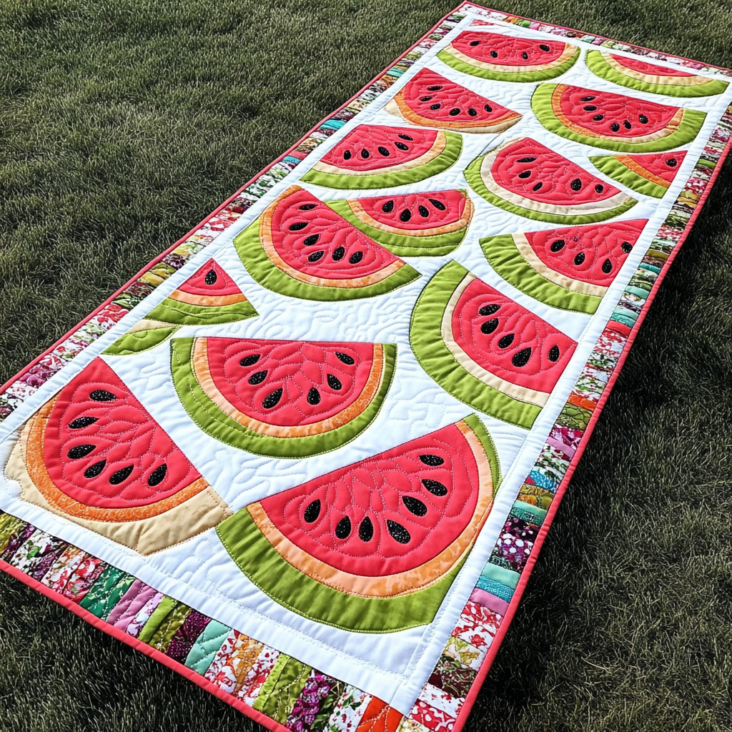 Watermelon DAI040225506 Quilted Table Runner