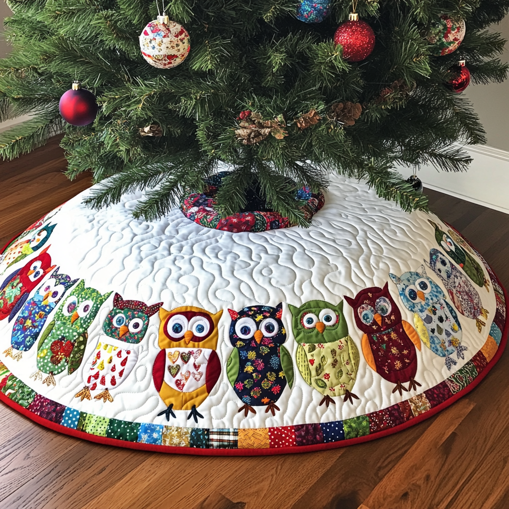 Owl DAI040924175 Quilted Tree Skirt