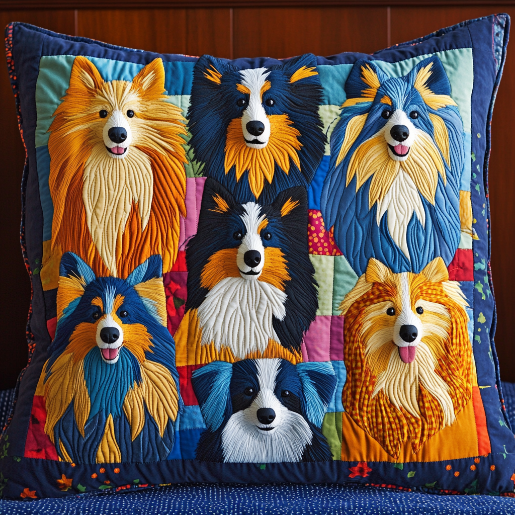 Sheltie TAI181024587 Quilted Pillow Case