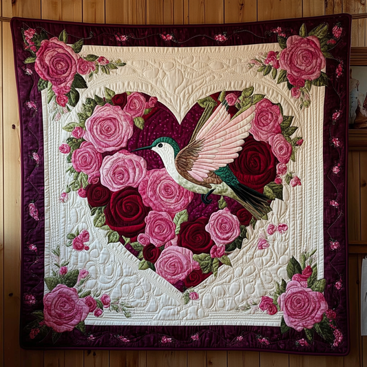 Rose Hummingbird DAI241224435 Quilt Blanket