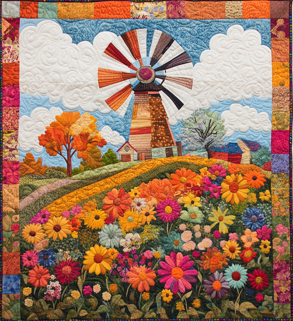 Windmill Field DAI241224471 Quilt Blanket