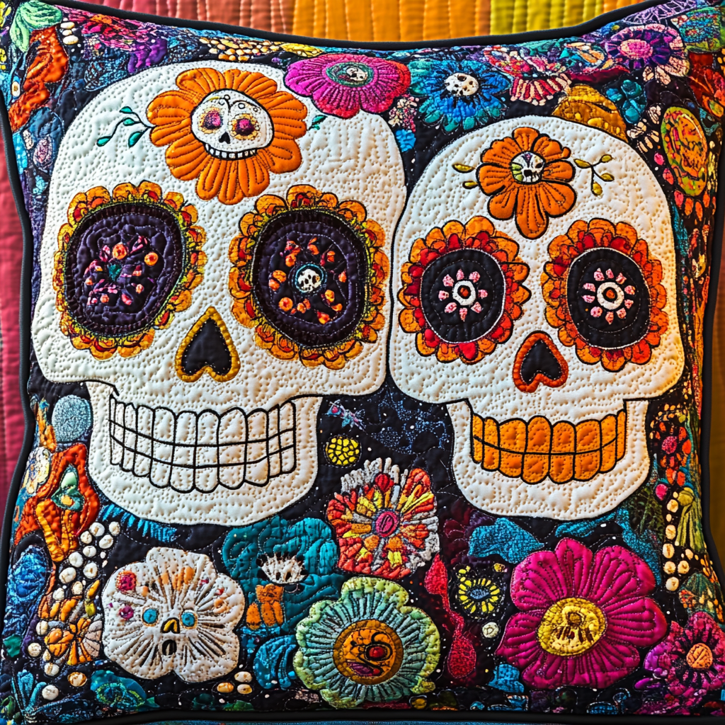 Sugar Skull TAI181024465 Quilted Pillow Case