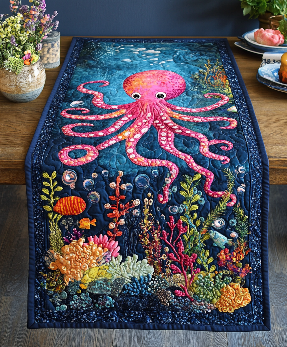 Octopus DAI110225403 Quilted Table Runner