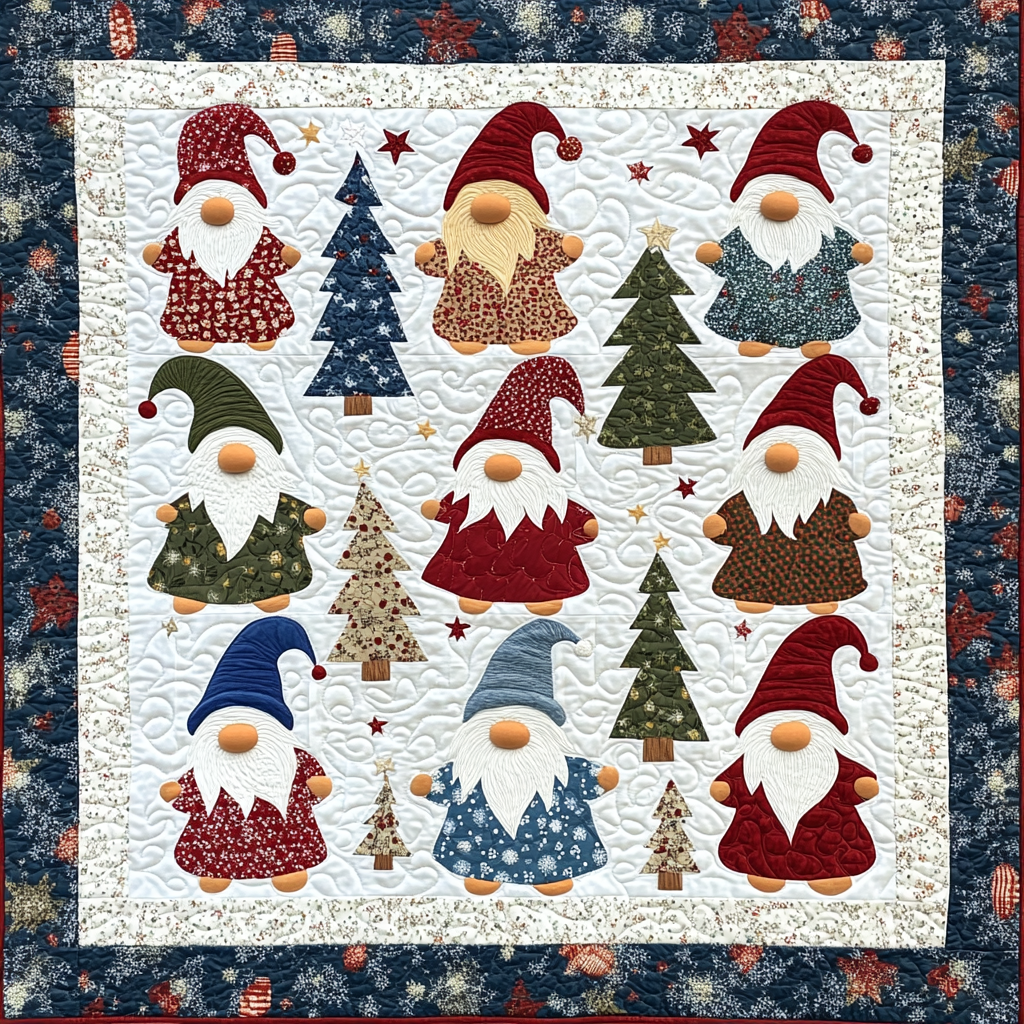 Christmas Gnome TAI260924055 Quilt Blanket