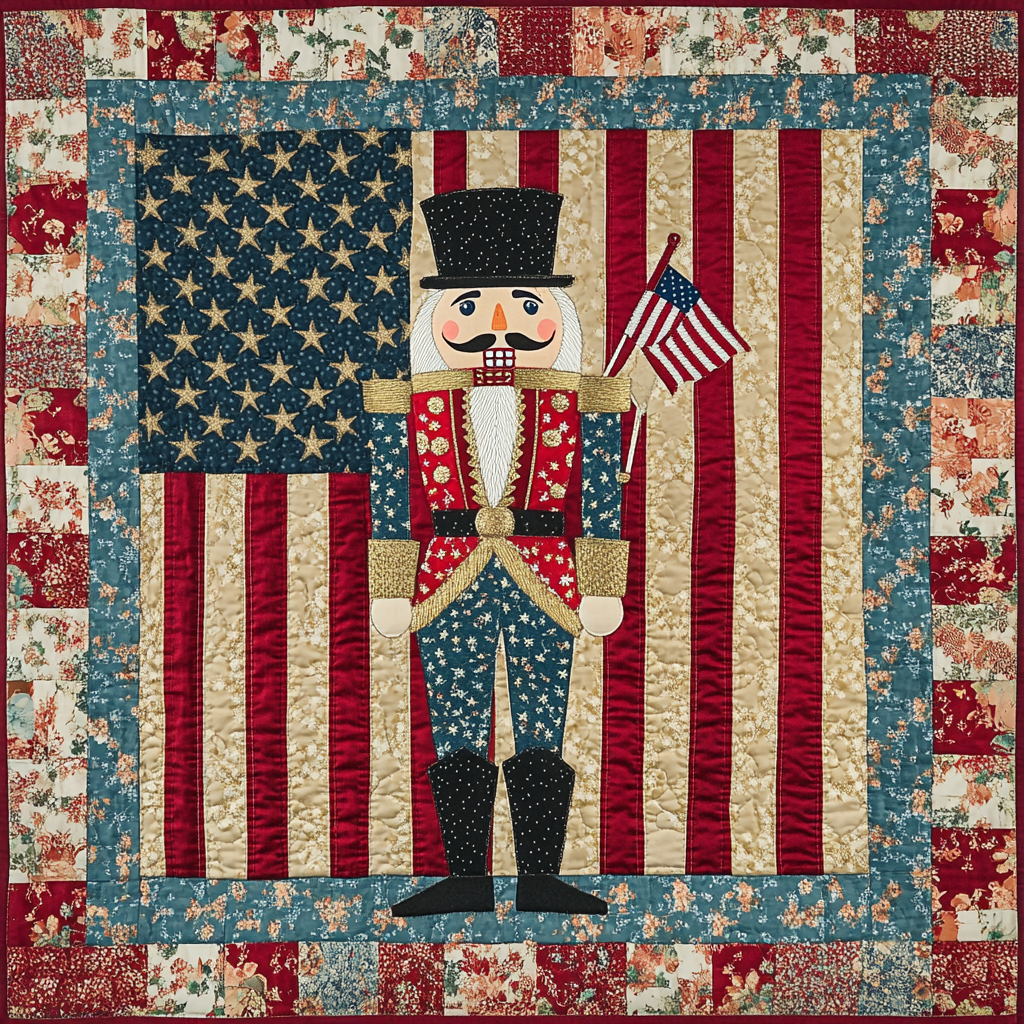 Patriotic Nutcracker DAI231124068 Quilt Blanket