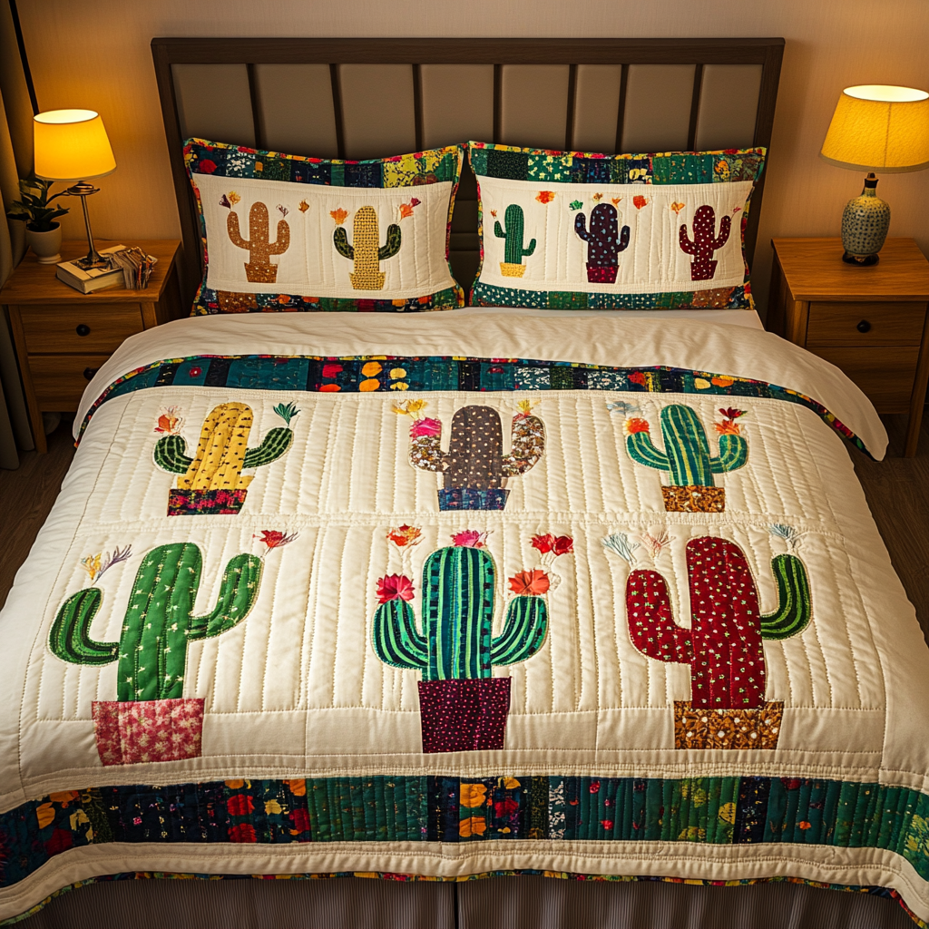 Cactus DAI040924047 Quilt Bedding Set