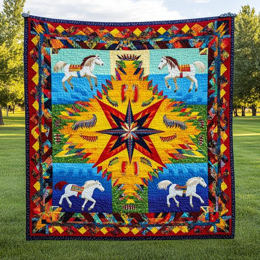 Native Horse TAI041024437 Quilt Blanket