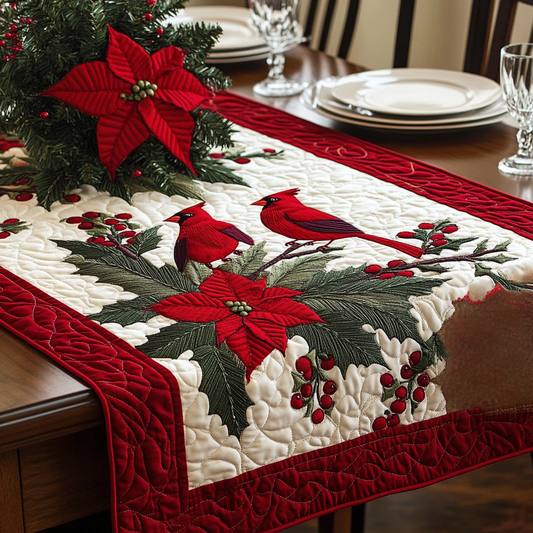 Christmas Cardinal TAI141124286 Quilted Table Runner