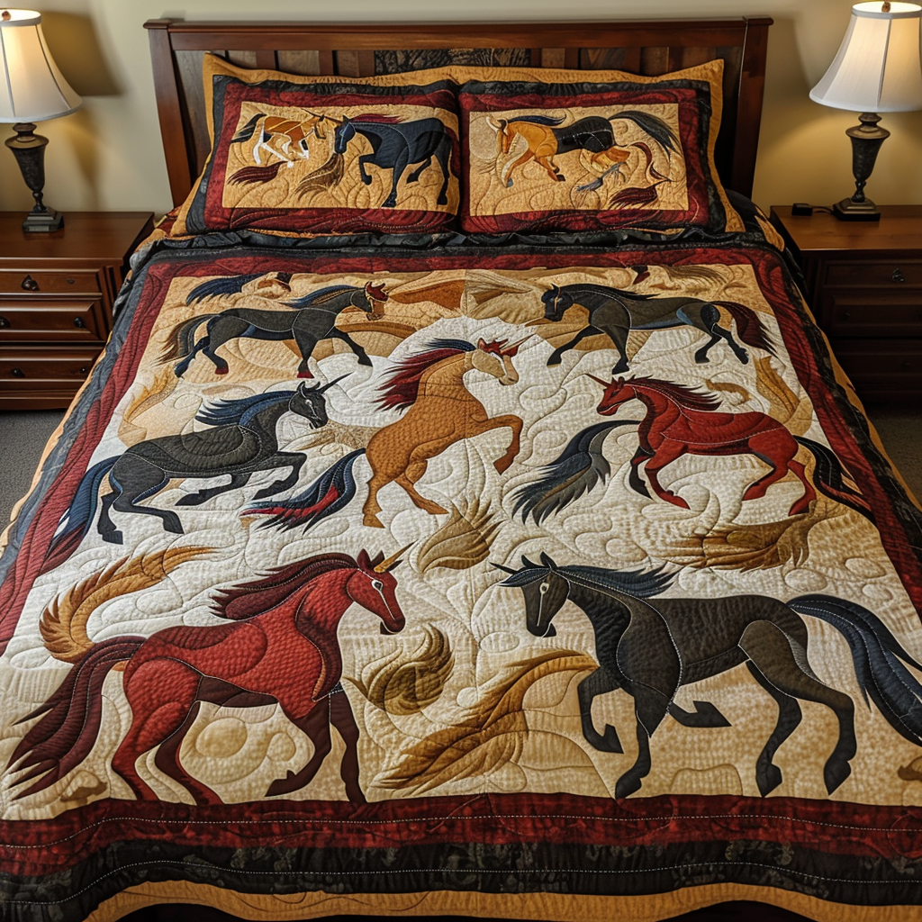 Horse TAI040624049 Quilt Bedding Set