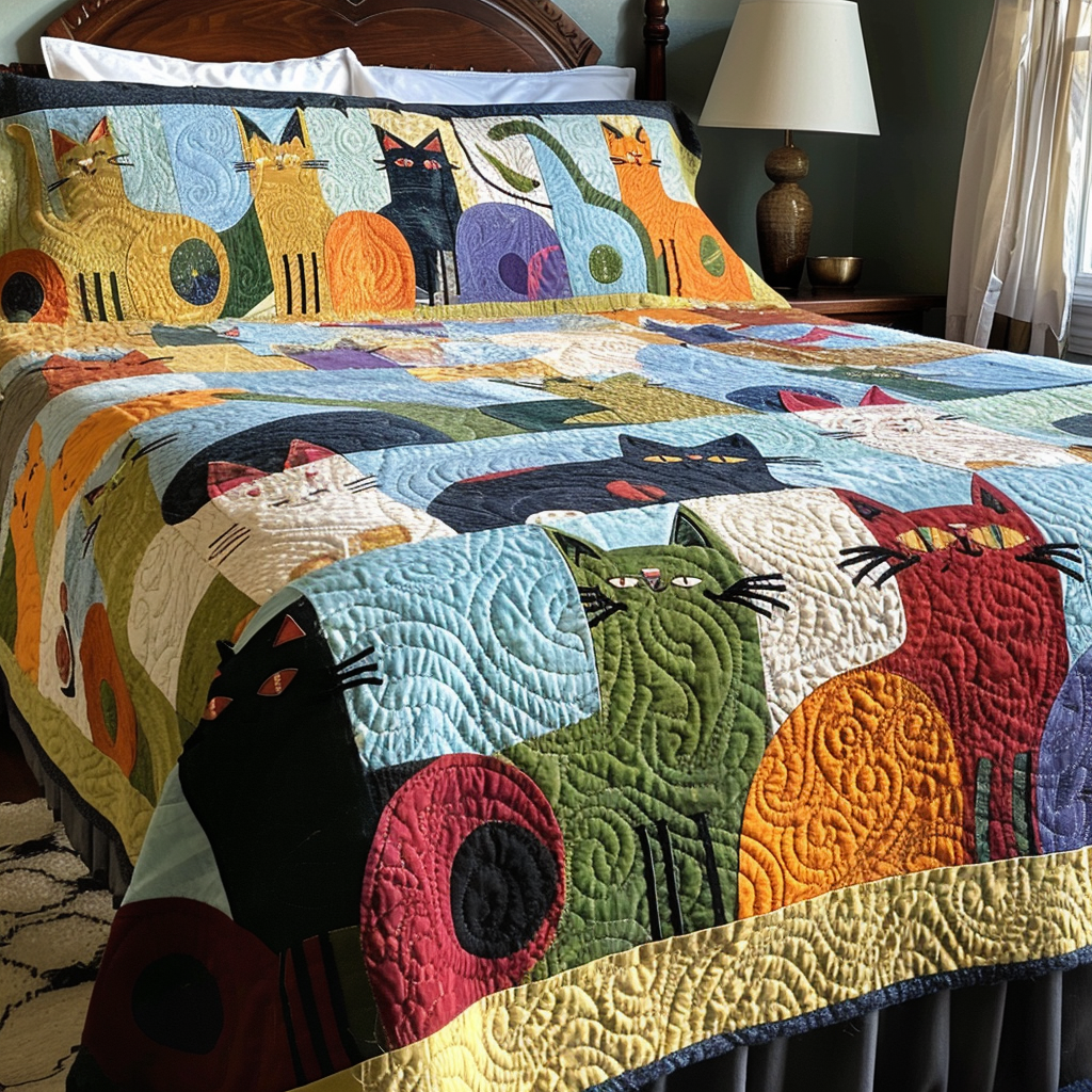 Cat TAI041024535 Quilt Bedding Set