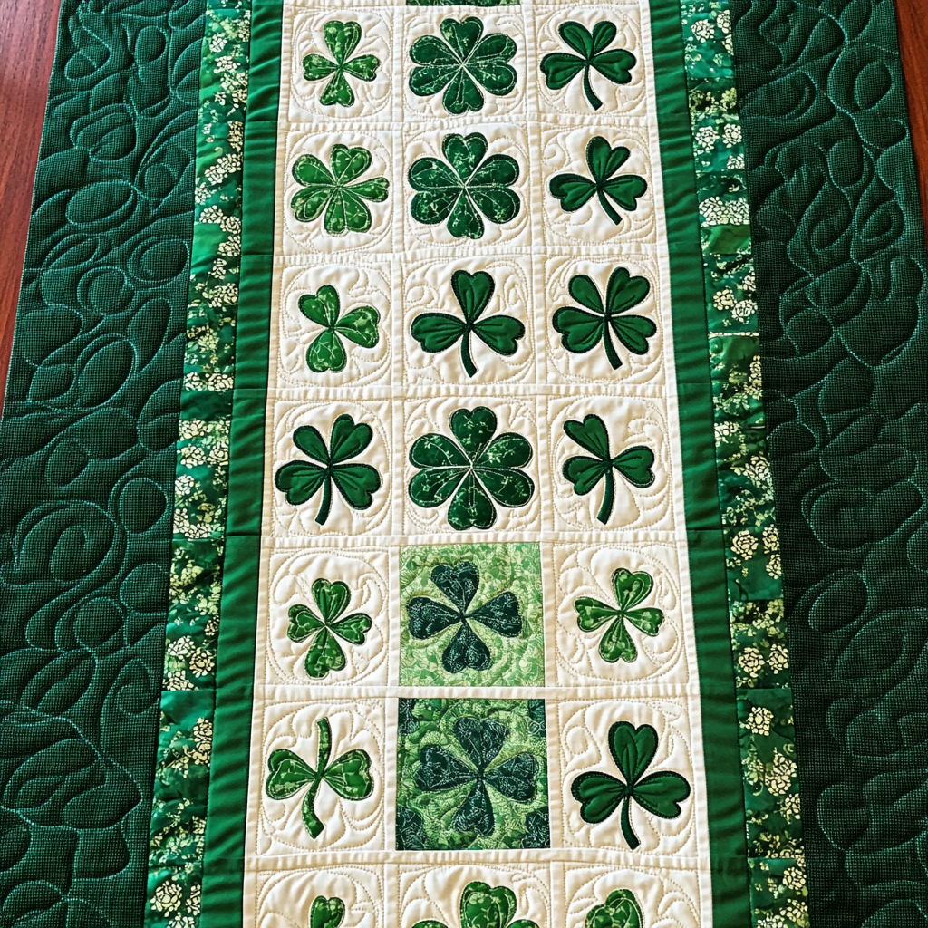 Shamrock TAI121024008 Quilted Table Runner