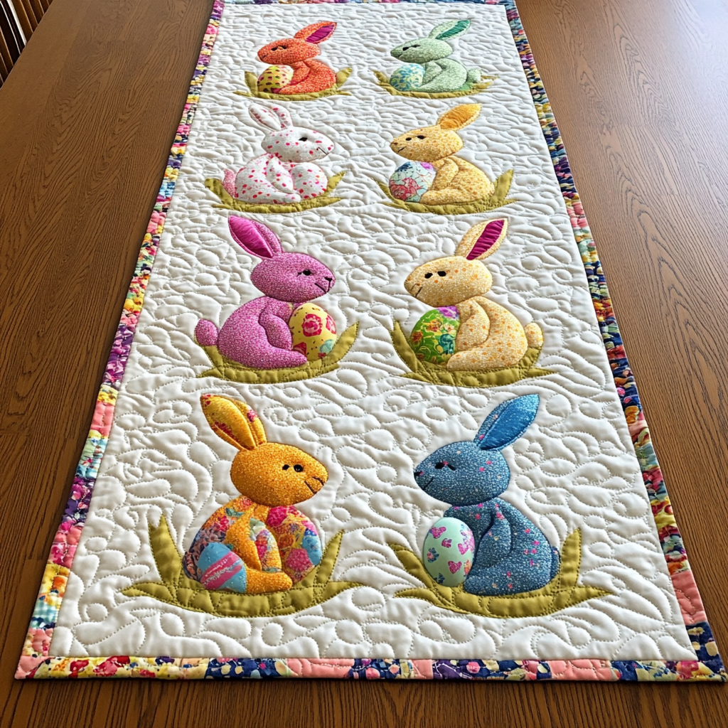 Easter Bunny DAI241224004 Quilted Table Runner