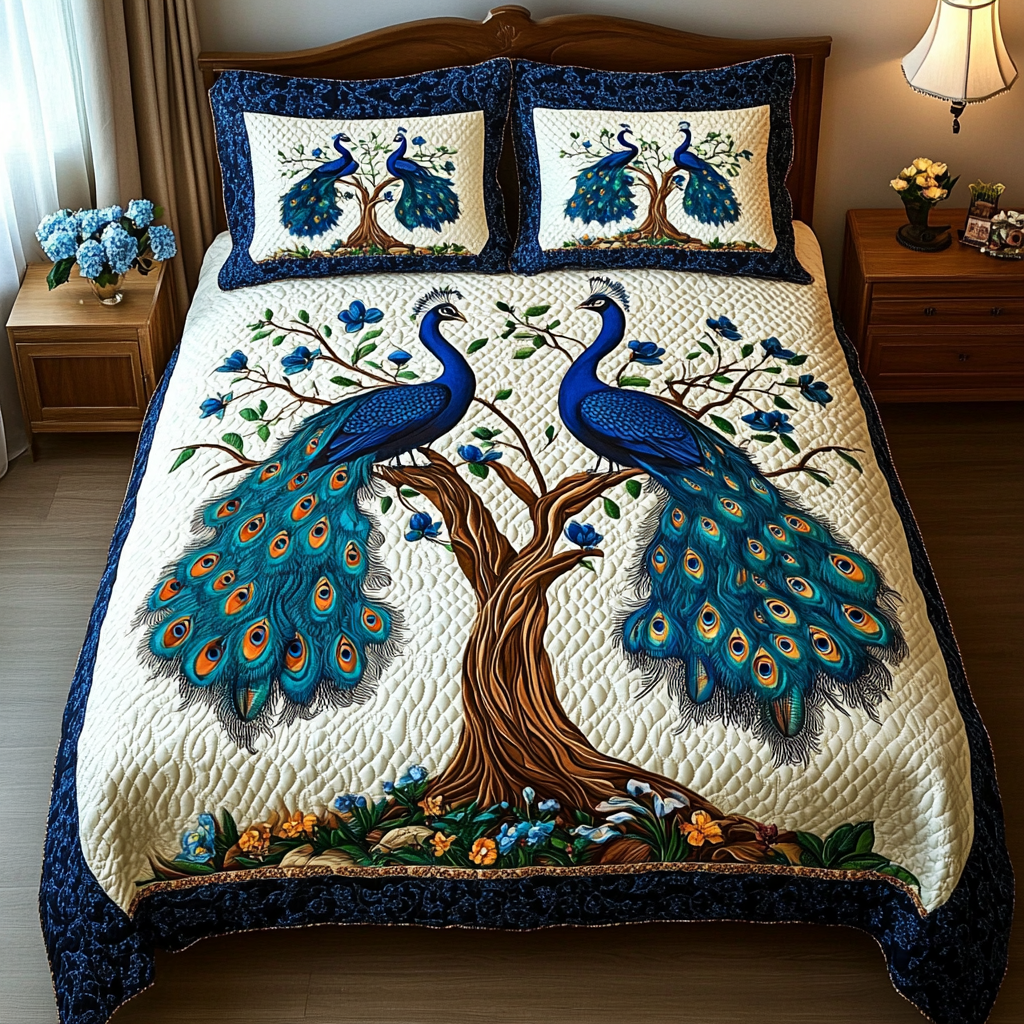 Peacock DAI301224270 Quilt Bedding Set