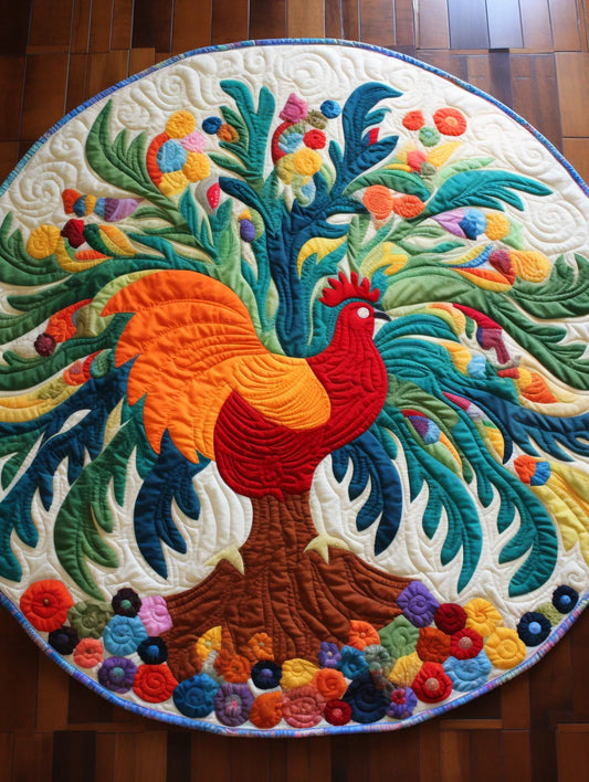 Chicken TAI221223083 Quilted Round Mat