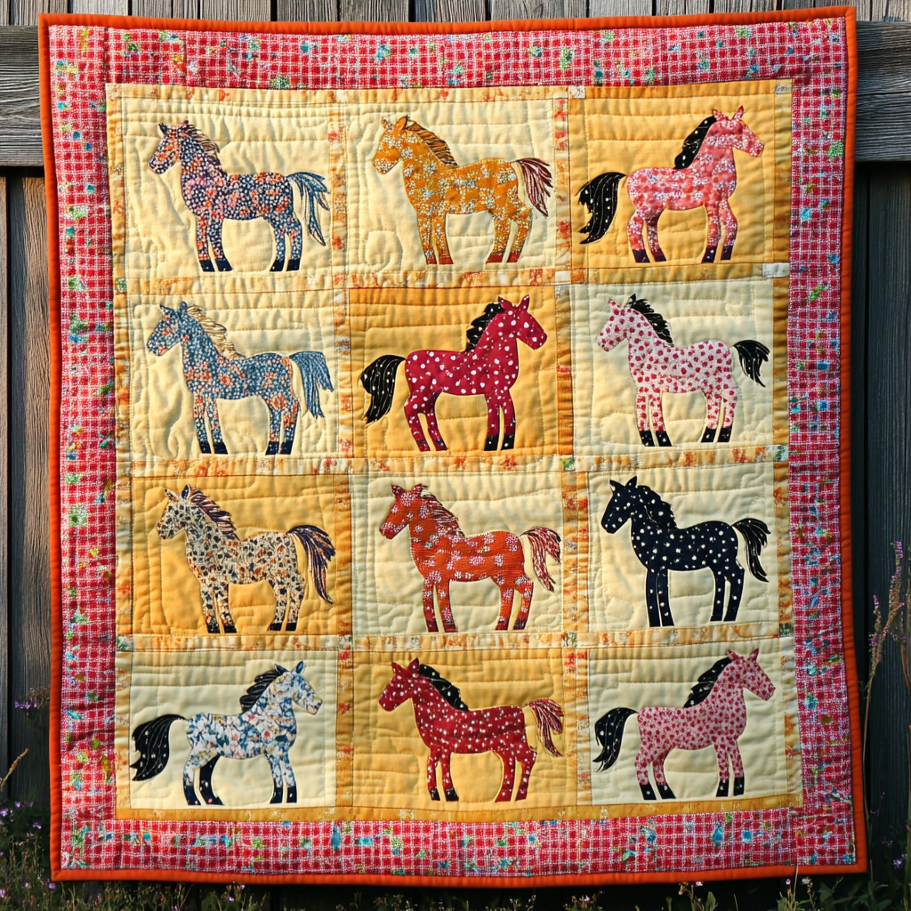 Horse DAI080824020 Quilt Blanket