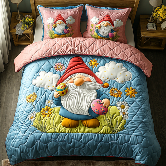 Easter Gnome DAI090125049 Quilt Bedding Set