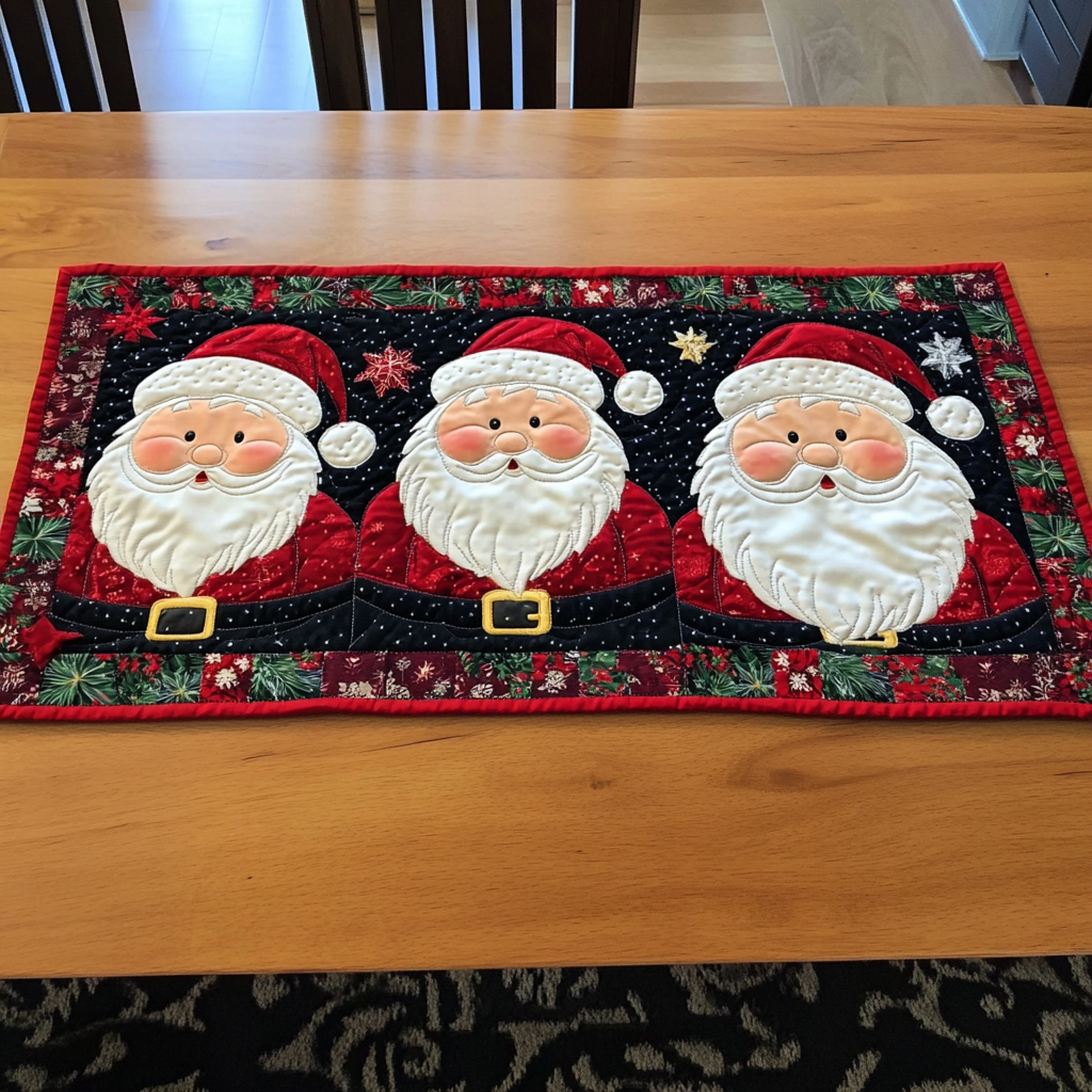 Christmas Santa TAI040924343 Quilted Table Runner