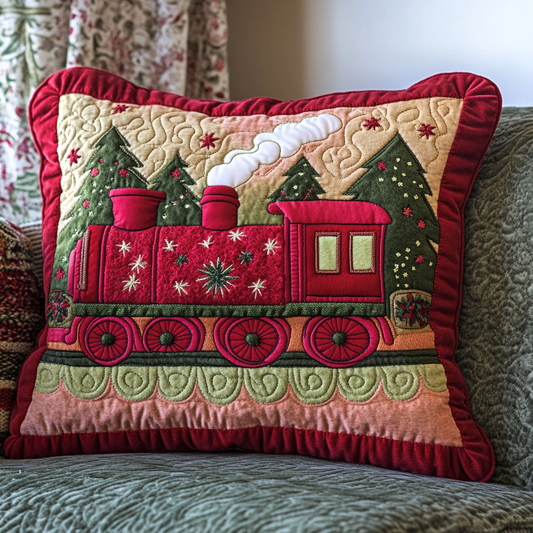 Christmas Train DAI111124558 Quilted Pillow Case