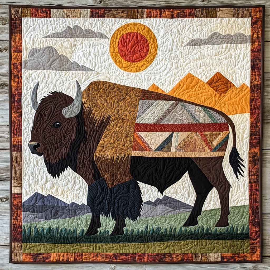 Native American Bison DAI090924100 Quilt Blanket