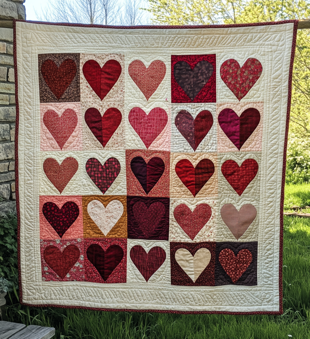 Heart DAI040225016 Quilt Blanket