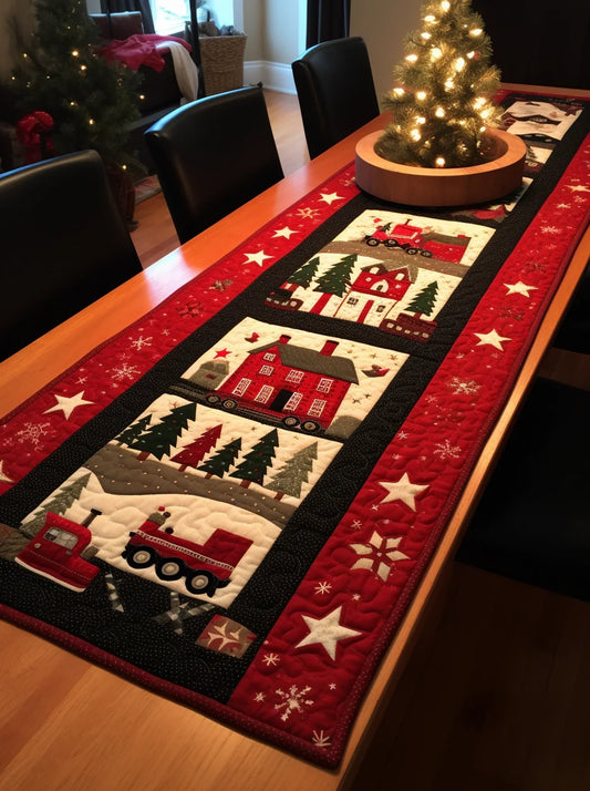 Christmas Village TAI29112305 Quilted Table Runner