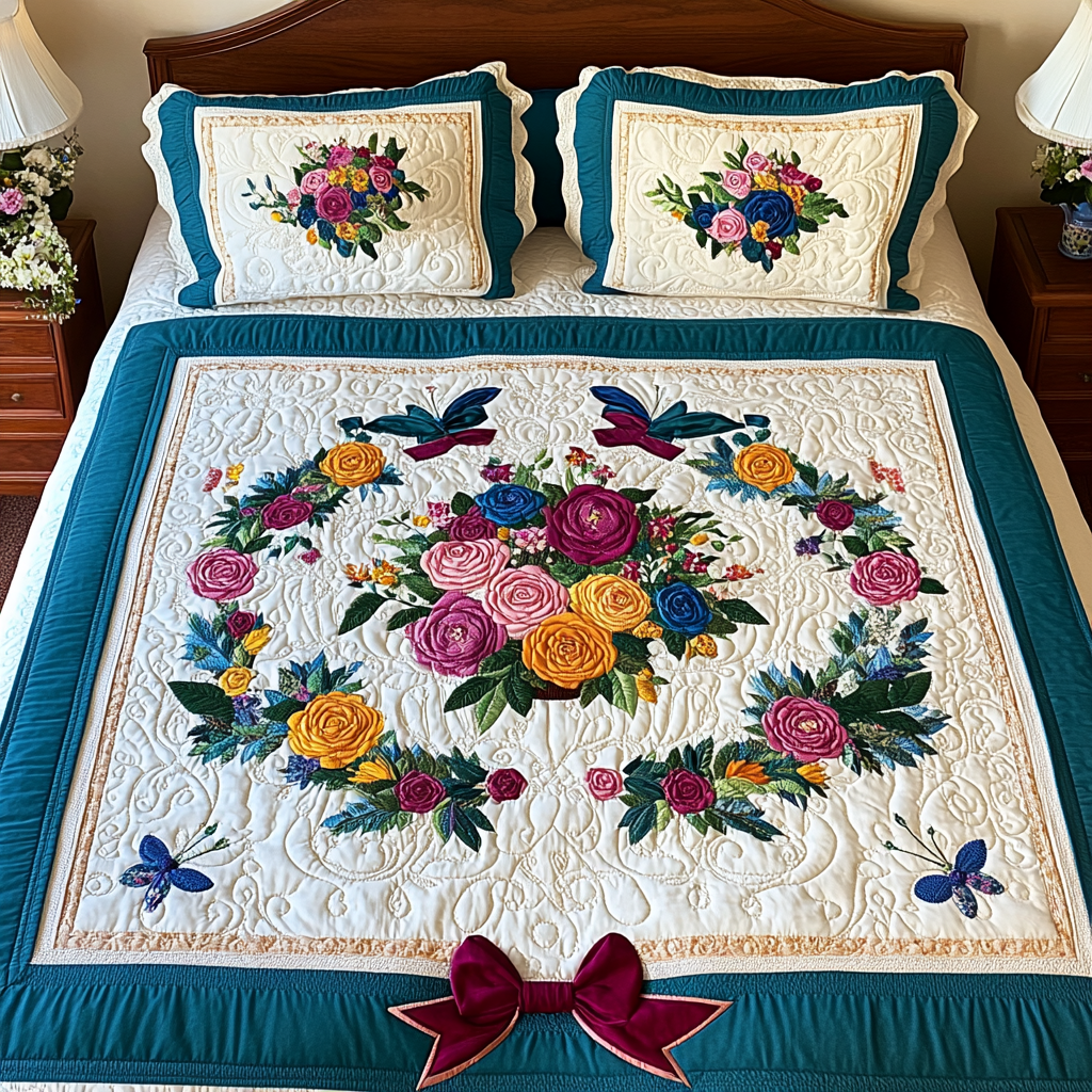 Flower DAI110225151 Quilt Bedding Set