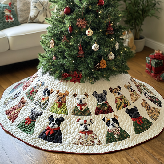 French Bulldog TAI041024146 Quilted Tree Skirt