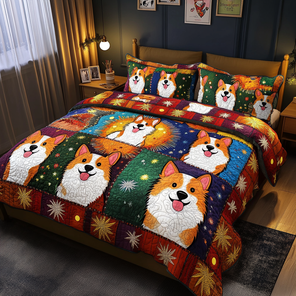 Corgi TAI181024377 Quilt Bedding Set