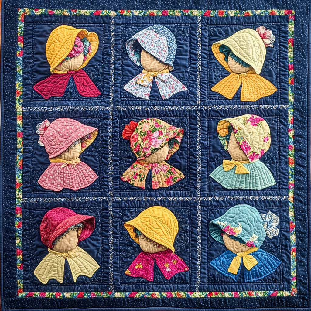 Sunbonnet Sue DAI040924242 Quilt Blanket