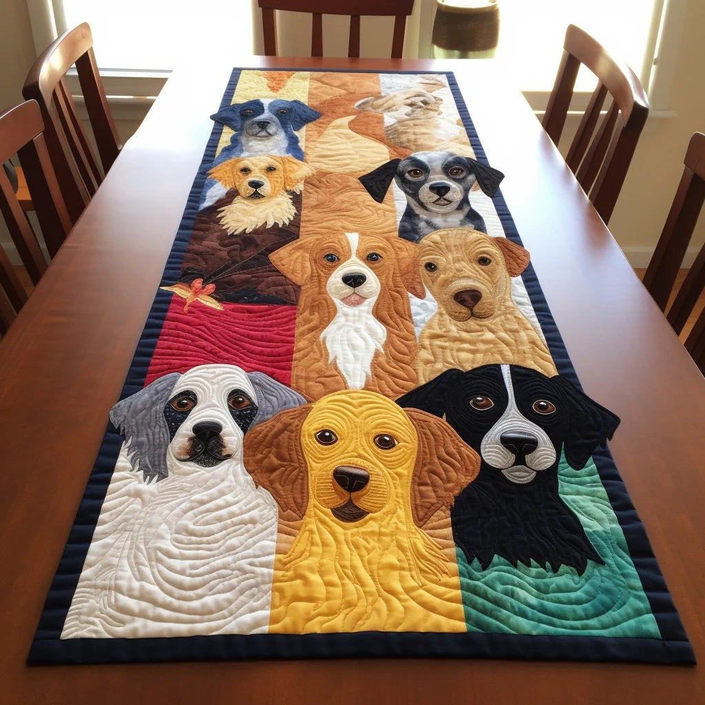 Dogs TAI060123109 Quilted Table Runner