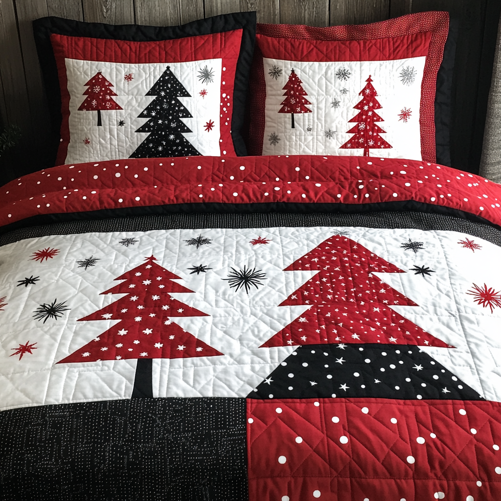 Christmas Tree TAI201124003 Quilt Bedding Set