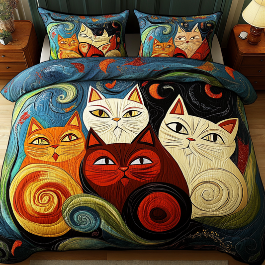 Cats TAI201124210 Quilt Bedding Set