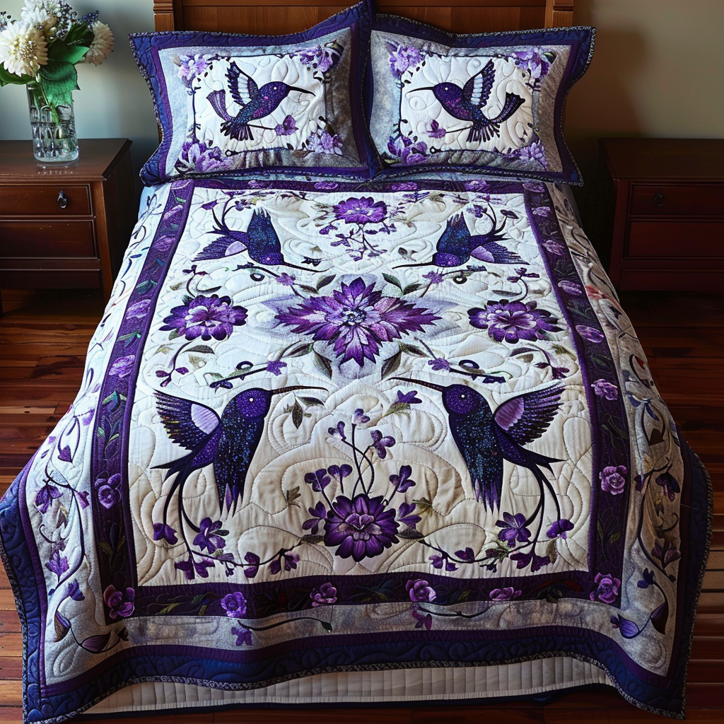 Hummingbird TAI100724045 Quilt Bedding Set