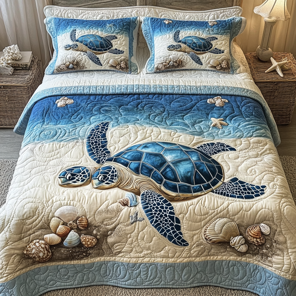 Sea Turtle TAI201124016 Quilt Bedding Set