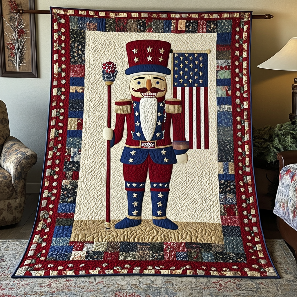 Patriotic Nutcracker DAI231124067 Quilt Blanket