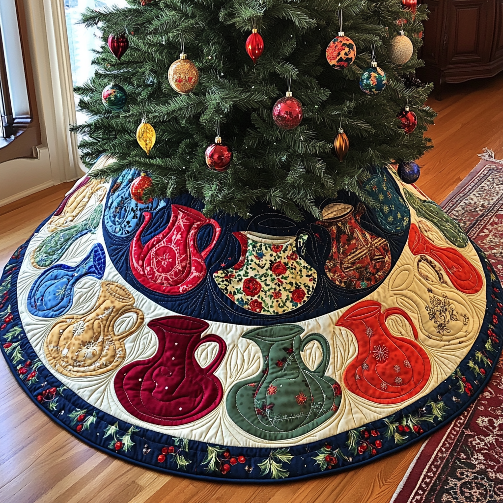 Teapot TAI041024083 Quilted Tree Skirt