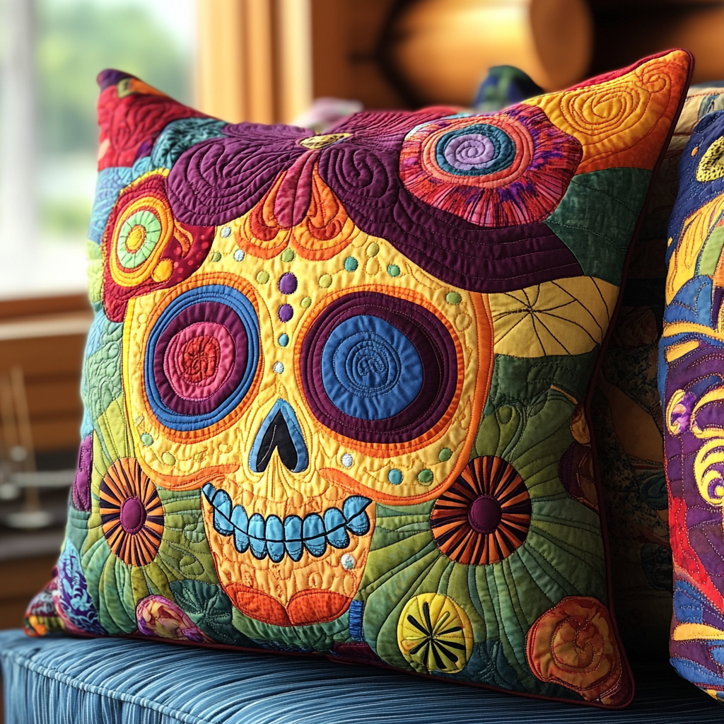 Sugar Skull TAI181024462 Quilted Pillow Case