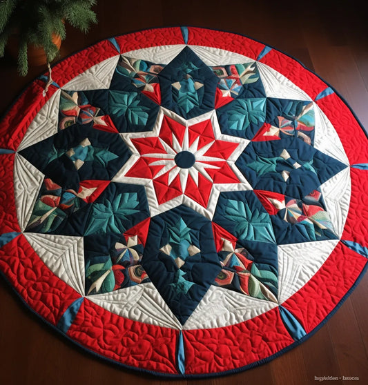 Flower Star TAI221223088 Quilted Round Mat