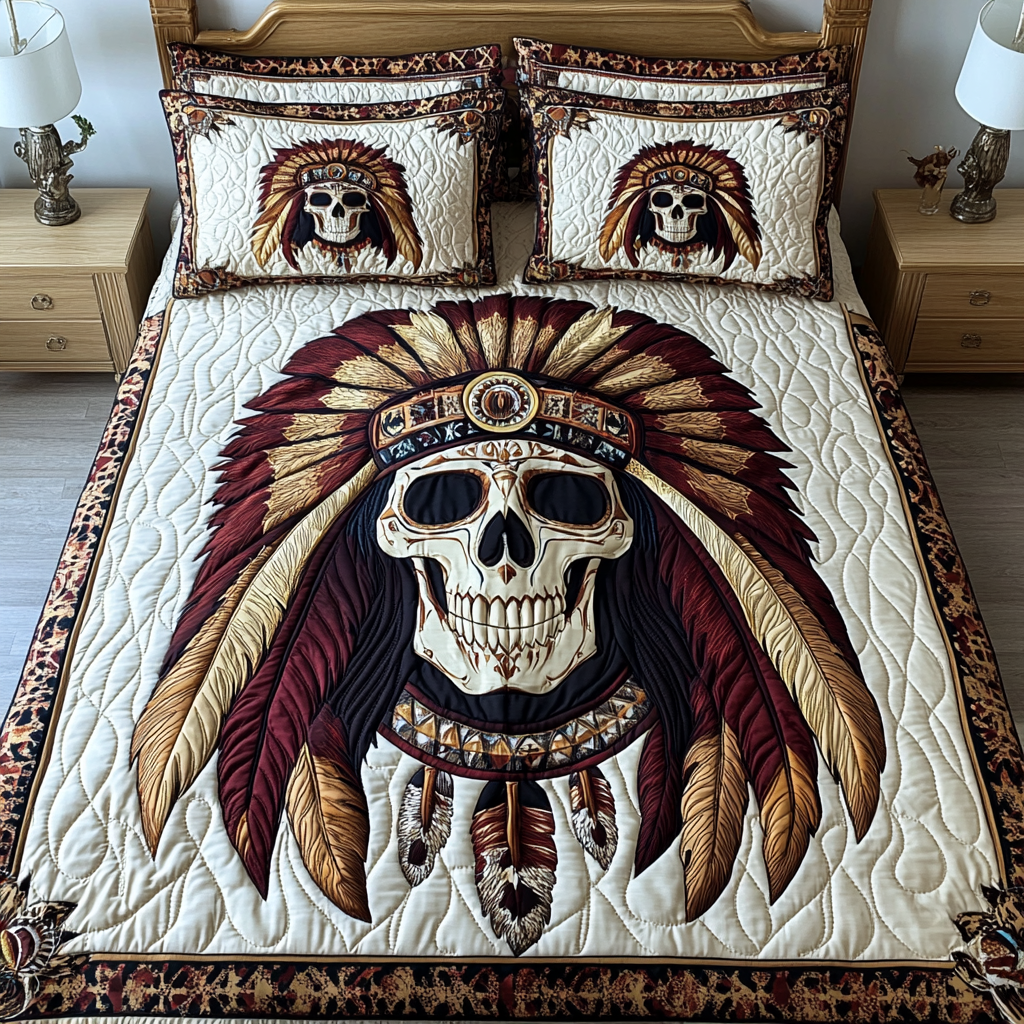 Native American Skull DAI301224235 Quilt Bedding Set