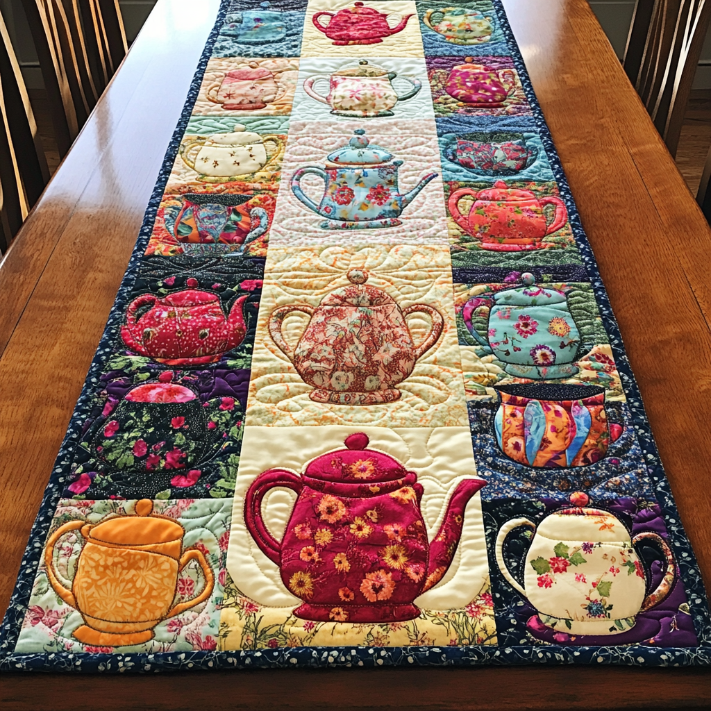 Teapot TAI041024311 Quilted Table Runner