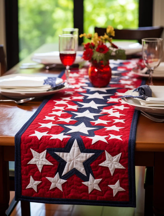 Patriotic Star TAI260224455 Quilted Table Runner