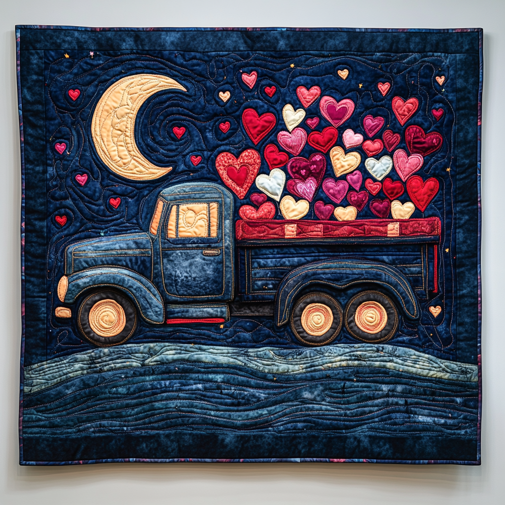 Valentine Truck DAI241224007 Quilted Placemats