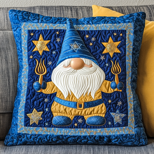 Hanukkah Gnome DAI301224195 Quilted Pillow Case