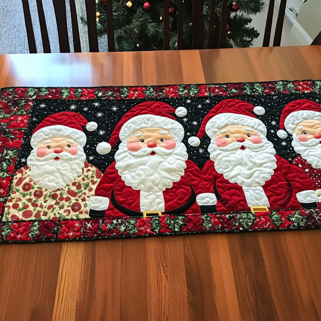 Christmas Santa TAI040924346 Quilted Table Runner