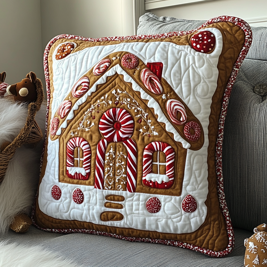 Gingerbread House DAI111124573 Quilted Pillow Case