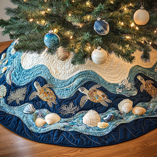 Sea Turtle TAI201124494 Quilted Tree Skirt